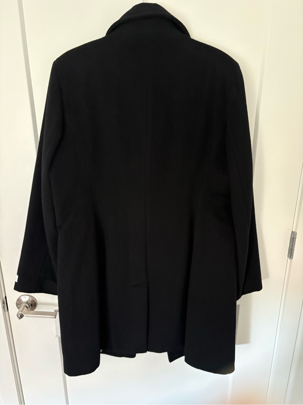 NWT-Calvin Klein Black Wool/Cashmere Single-Breasted Pea Coat - Picture 11 of 11